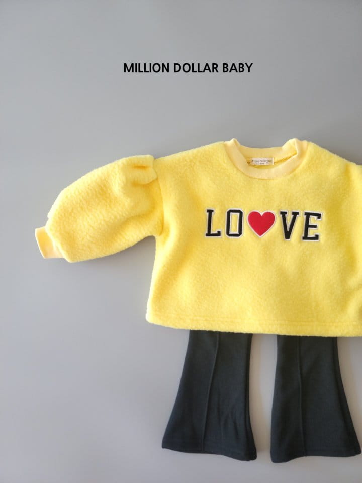 Million Dollar Baby - Korean Children Fashion - #Kfashion4kids - Love Fleece Sweatshirt - 8