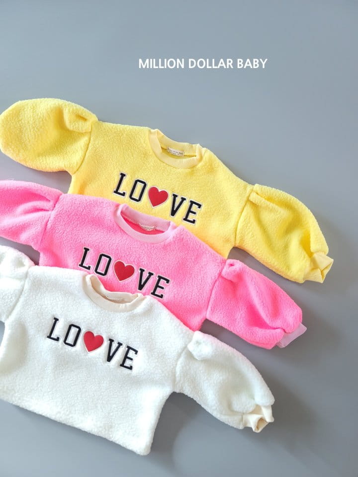 Million Dollar Baby - Korean Children Fashion - #childrensboutique - Love Fleece Sweatshirt