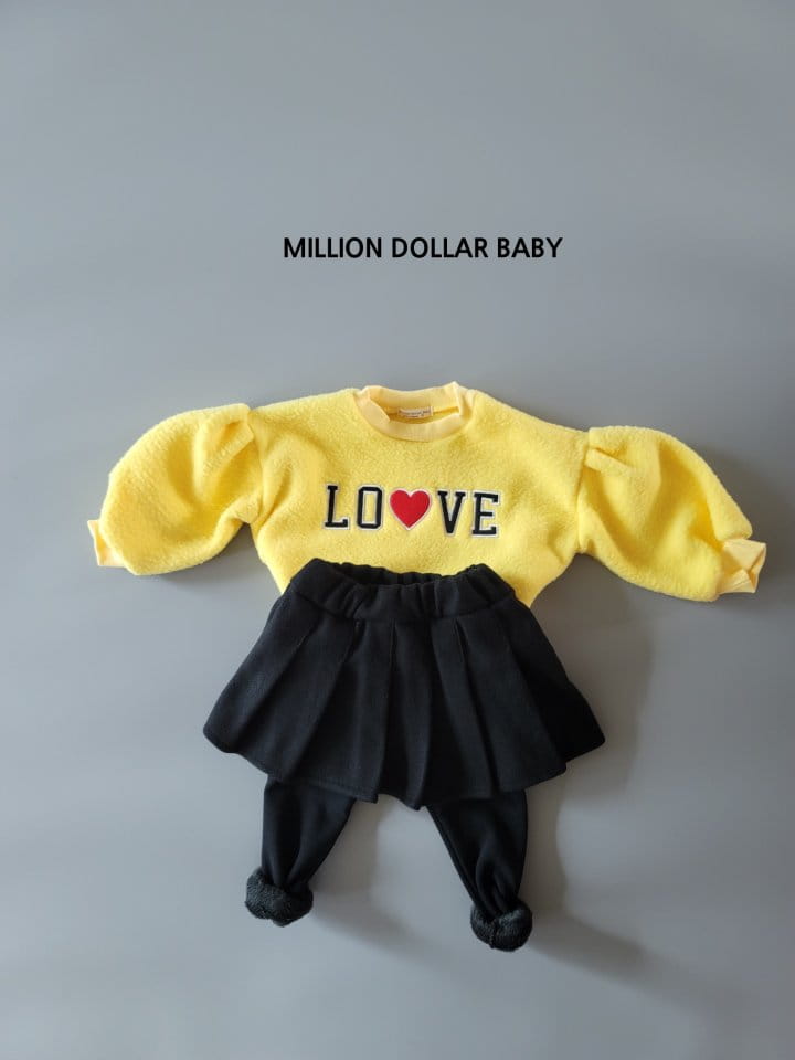 Million Dollar Baby - Korean Children Fashion - #discoveringself - Love Fleece Sweatshirt - 4