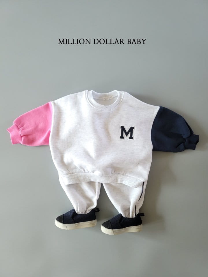 Million Dollar Baby - Korean Children Fashion - #kidsshorts - Alpabet Sweatshirt - 3