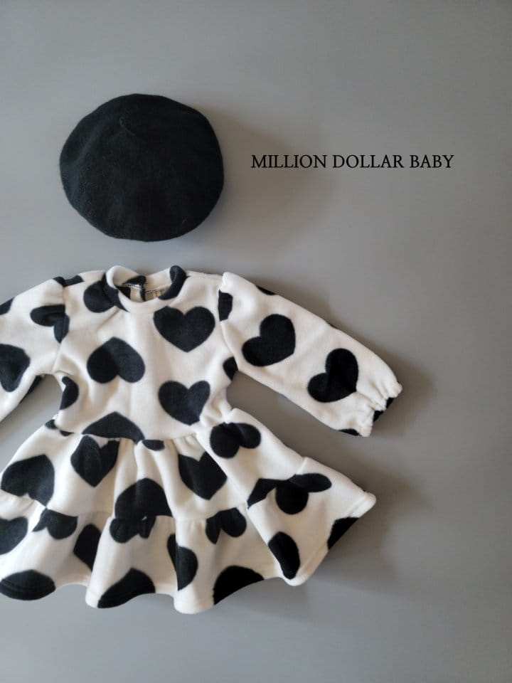 Million Dollar Baby - Korean Children Fashion - #kidsstore - Heart ONE-piece - 8
