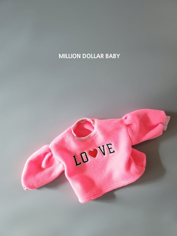 Million Dollar Baby - Korean Children Fashion - #kidsstore - Love Fleece Sweatshirt - 6