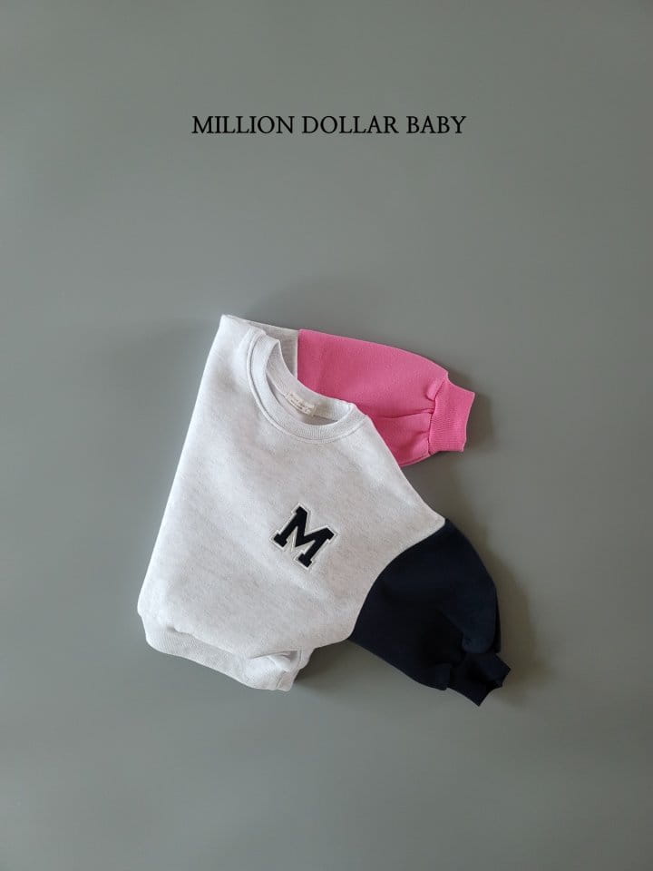 Million Dollar Baby - Korean Children Fashion - #kidsshorts - Alpabet Sweatshirt - 4