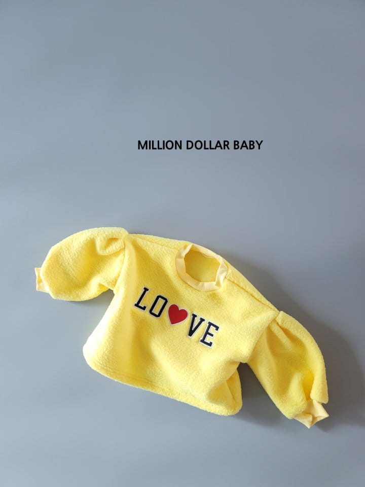 Million Dollar Baby - Korean Children Fashion - #kidzfashiontrend - Love Fleece Sweatshirt - 7