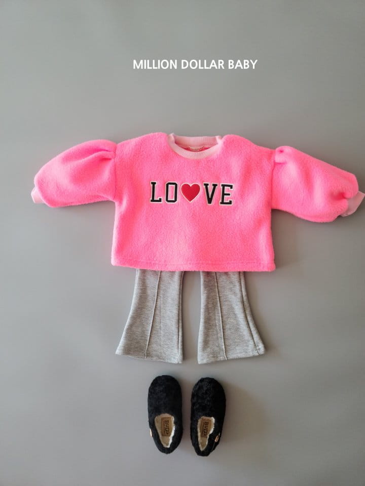 Million Dollar Baby - Korean Children Fashion - #littlefashionista - Love Fleece Sweatshirt - 9