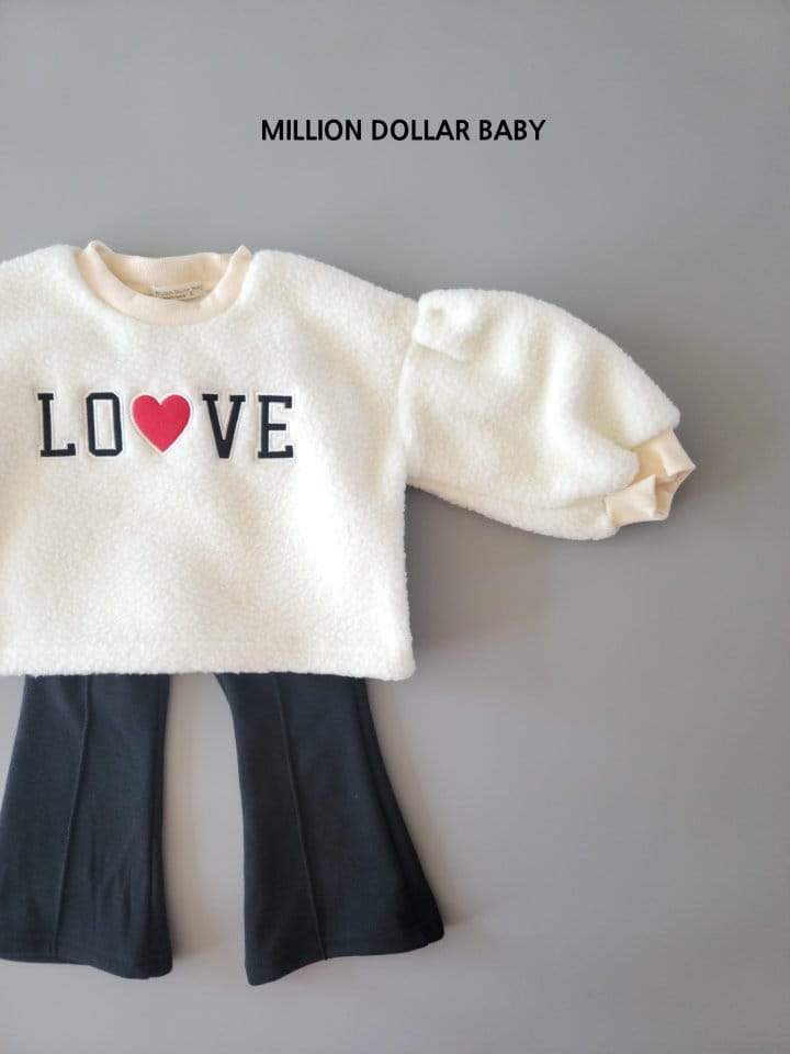 Million Dollar Baby - Korean Children Fashion - #magicofchildhood - Love Fleece Sweatshirt - 10