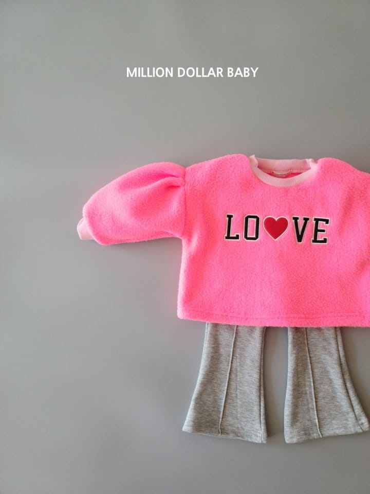 Million Dollar Baby - Korean Children Fashion - #minifashionista - Love Fleece Sweatshirt - 11