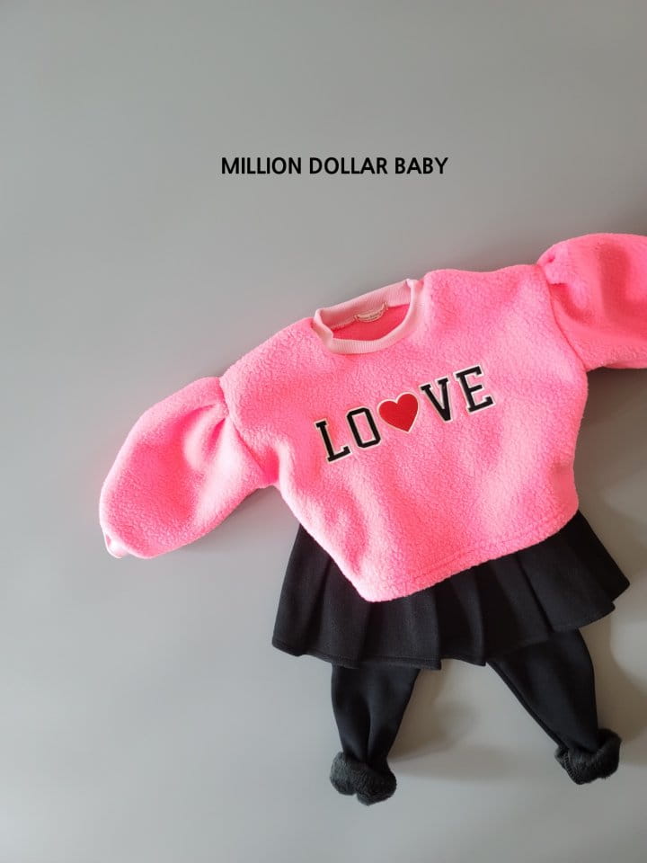 Million Dollar Baby - Korean Children Fashion - #prettylittlegirls - Love Fleece Sweatshirt - 12