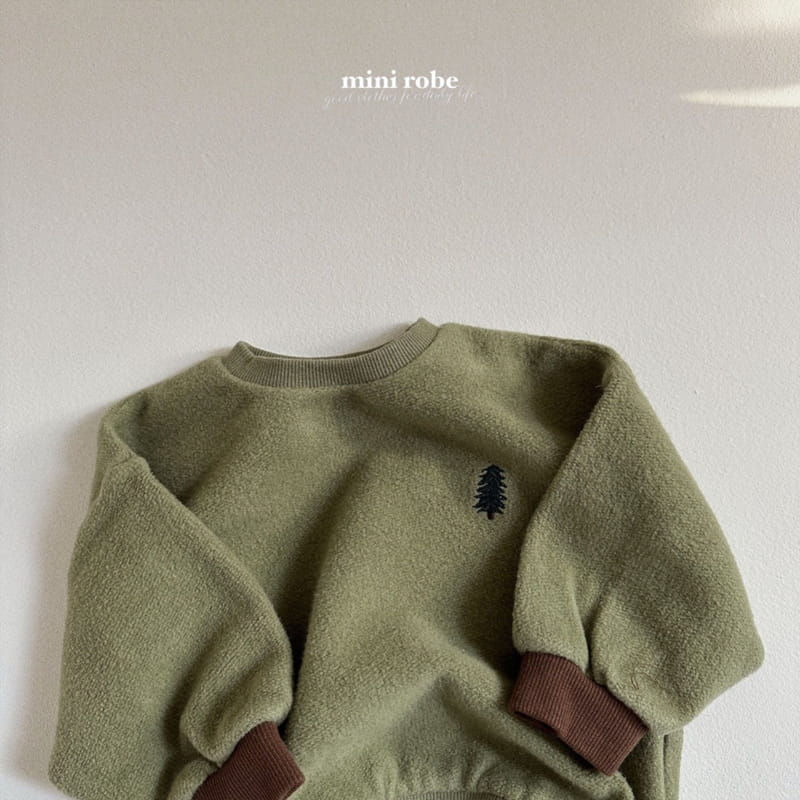 Mini Robe - Korean Baby Fashion - #babyclothing - Bebe Choco Tree Sweatshirt - 5