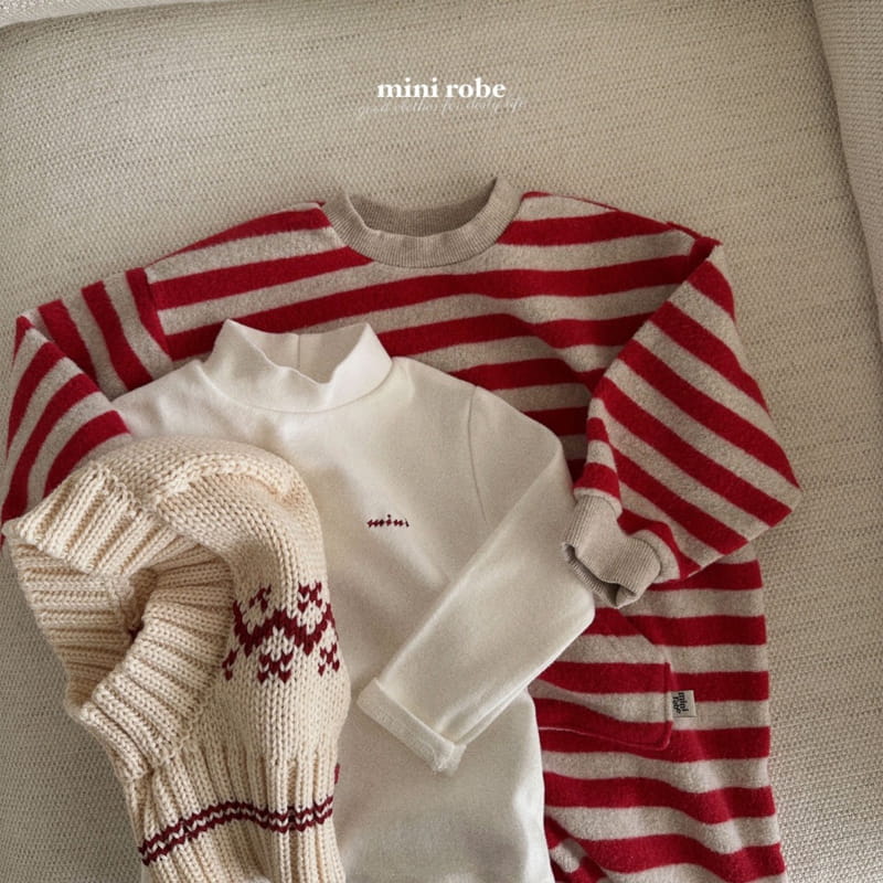 Mini Robe - Korean Baby Fashion - #babyfashion - Bebe Mono Turtleneck Tee - 12