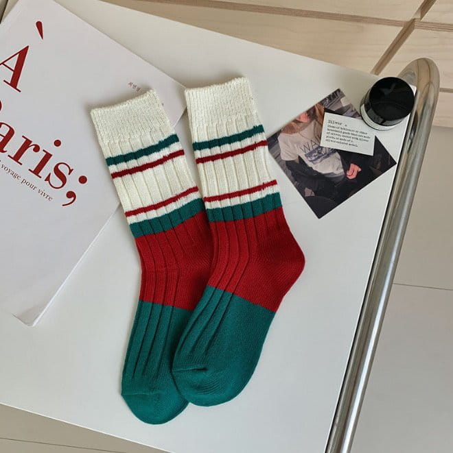 Miso - Korean Children Fashion - #childofig - Mom Christmas Socks - 2