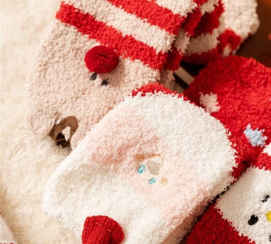 Miso - Korean Children Fashion - #designkidswear - Christmas Sleep Socks - 6