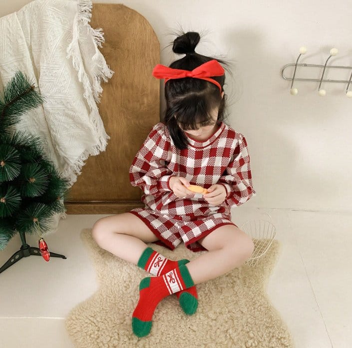 Miso - Korean Children Fashion - #kidsstore - Christmas Red Socks Set - 2