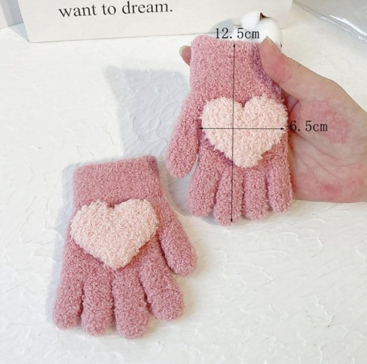 Miso - Korean Children Fashion - #kidzfashiontrend - Heart Finger Gloves - 5