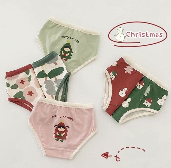 Miso - Korean Children Fashion - #kidzfashiontrend - Christmas Underwear Set - 8