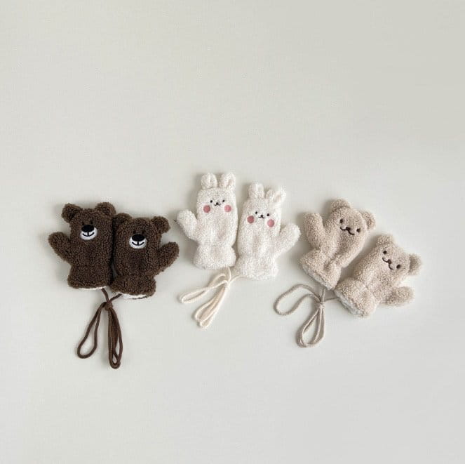 Miso - Korean Children Fashion - #kidzfashiontrend - Trio Muffler Gloves Set - 6