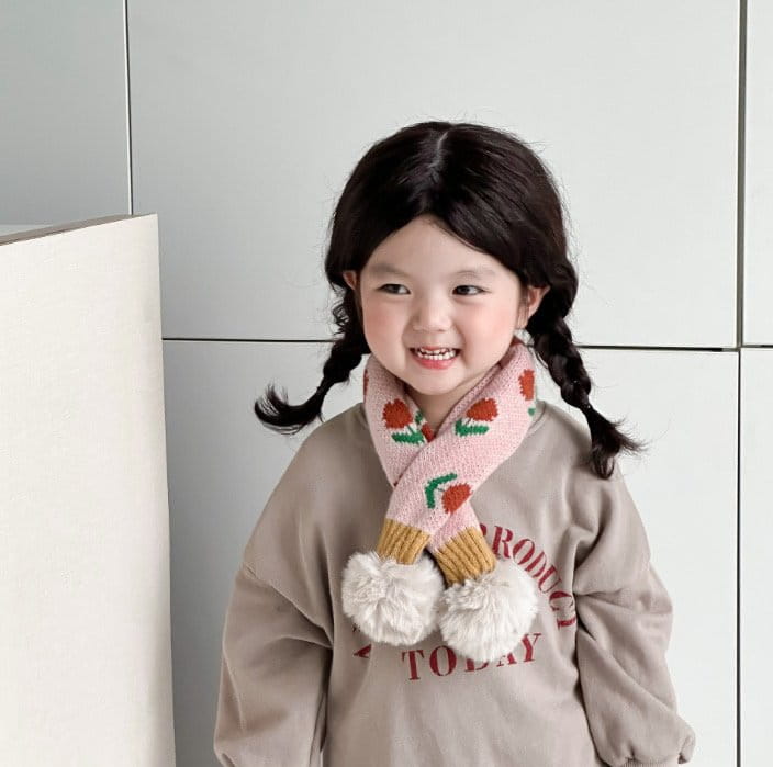 Miso - Korean Children Fashion - #kidzfashiontrend - Flower Muffler - 5