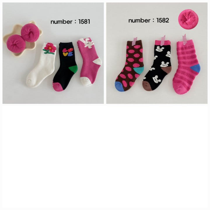 Miso - Korean Children Fashion - #littlefashionista - 1570 Dot Socks Set - 3