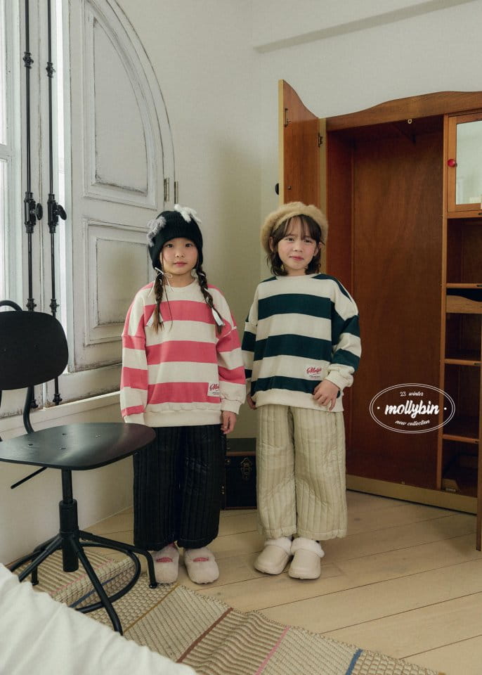 Mollybin - Korean Children Fashion - #childrensboutique - Vertical Quilted Pants - 8