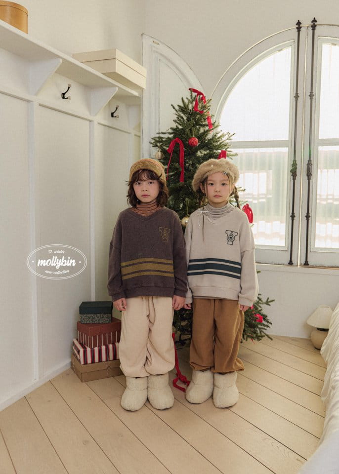 Mollybin - Korean Children Fashion - #childrensboutique - Nerd V Neck Sweatshirt - 3