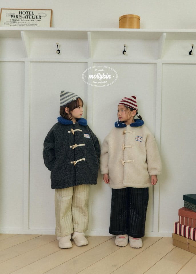 Mollybin - Korean Children Fashion - #kidsshorts - Puff Puff Toggle Coat - 2