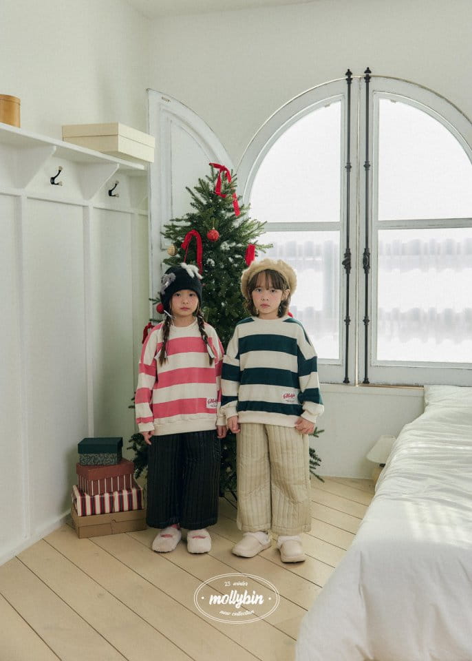Mollybin - Korean Children Fashion - #littlefashionista - Vertical Quilted Pants - 2