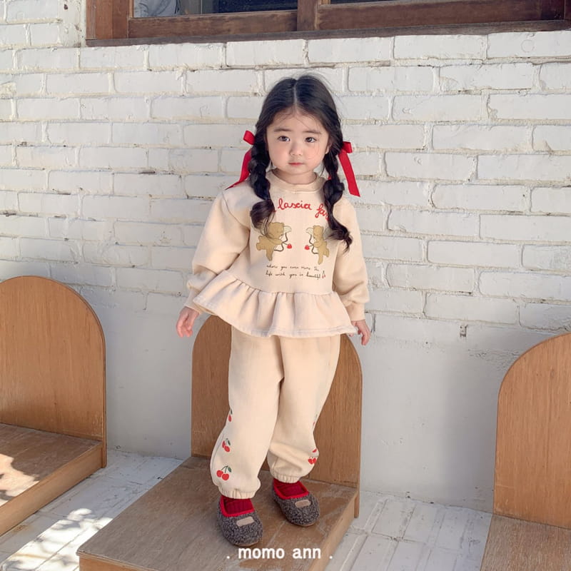 Momo Ann - Korean Children Fashion - #Kfashion4kids - Cherry Bear Top Bottom Set - 2