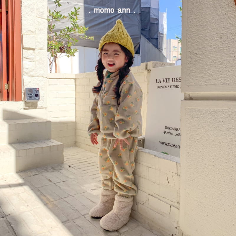 Momo Ann - Korean Children Fashion - #childofig - Fleece Top Bottom Set - 6