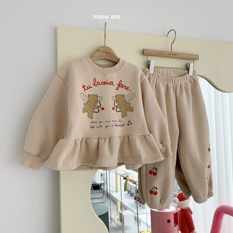 Momo Ann - Korean Children Fashion - #designkidswear - Cherry Bear Top Bottom Set - 10
