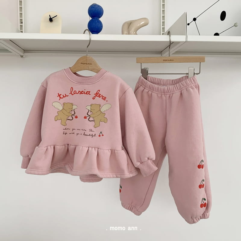 Momo Ann - Korean Children Fashion - #discoveringself - Cherry Bear Top Bottom Set - 11