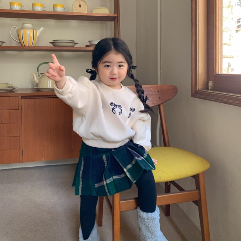 Momo Ann - Korean Children Fashion - #fashionkids - Ribbon Sweatshirt - 8