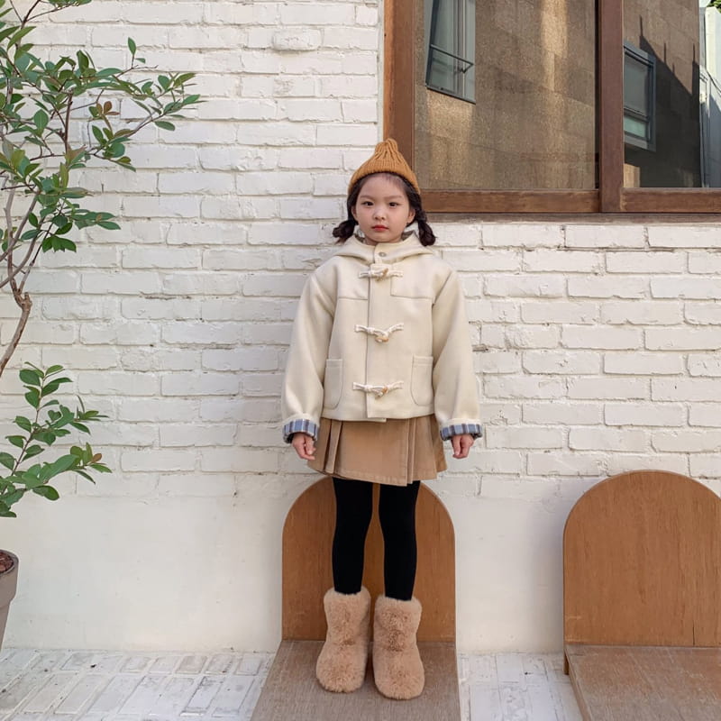 Momo Ann - Korean Children Fashion - #kidsstore - Rib Wrinkle Skirt Pants - 5