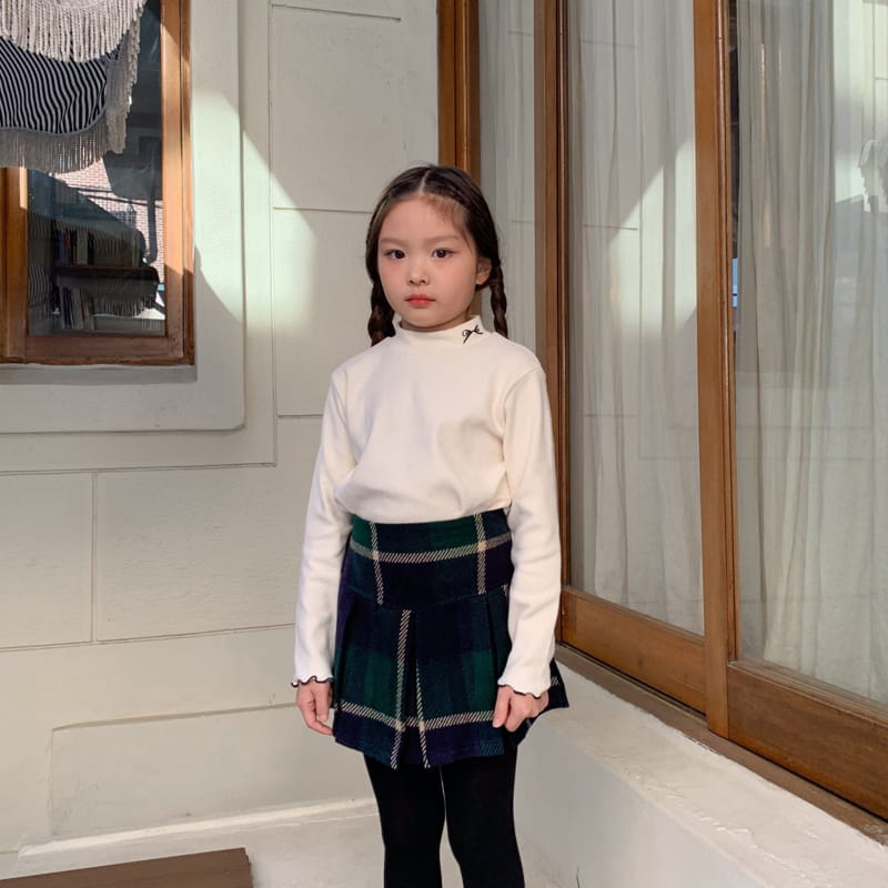 Momo Ann - Korean Children Fashion - #kidsstore - Bbani Check Skirt - 2