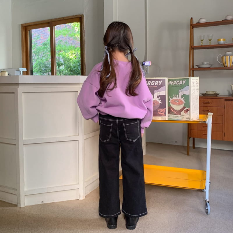 Momo Ann - Korean Children Fashion - #kidzfashiontrend - Black Stitch Pants - 9