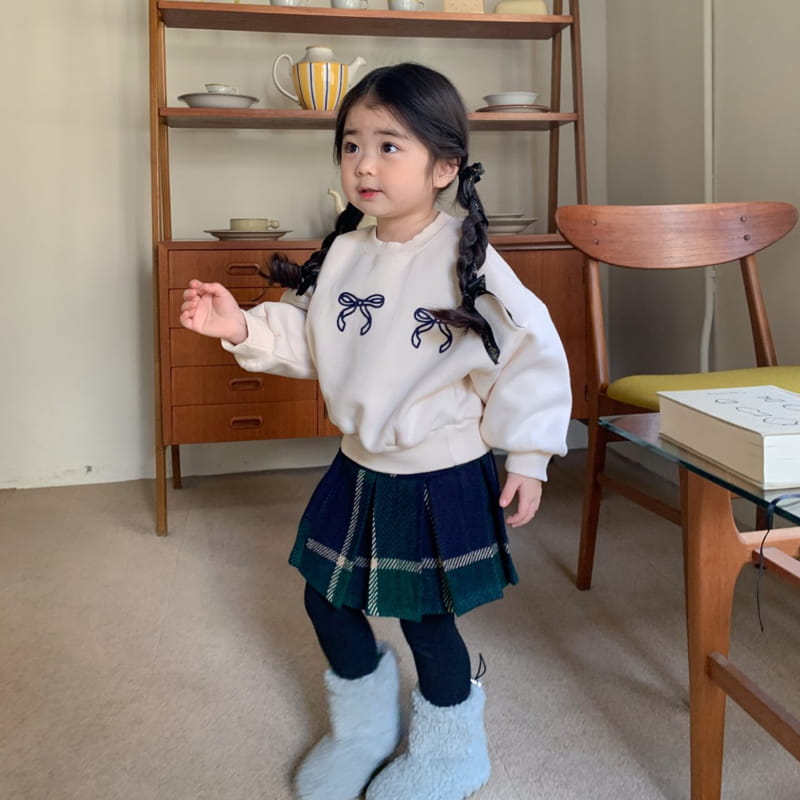 Momo Ann - Korean Children Fashion - #kidzfashiontrend - Bbani Check Skirt - 3