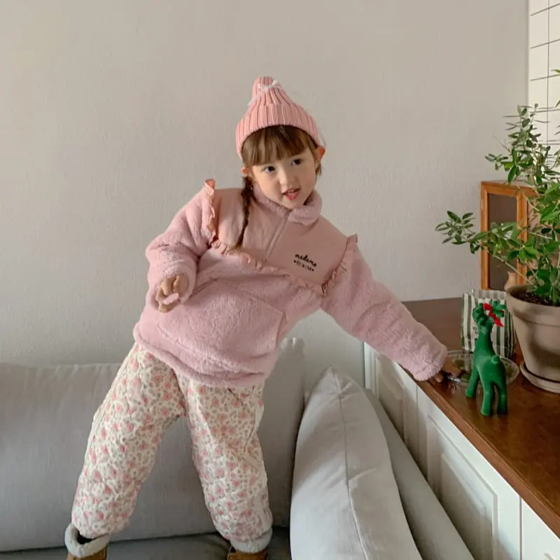 Momo Ann - Korean Children Fashion - #kidzfashiontrend - Flower Padding Pants - 2