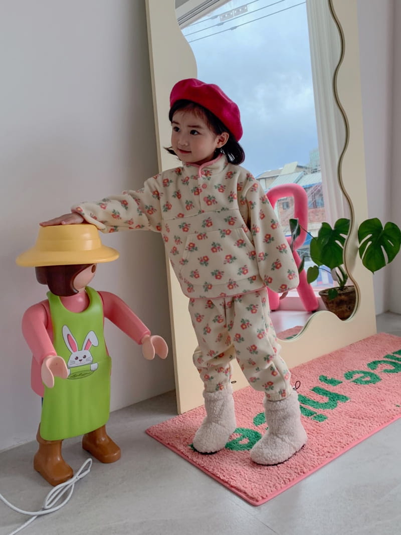 Momo Ann - Korean Children Fashion - #magicofchildhood - Fleece Top Bottom Set - 4