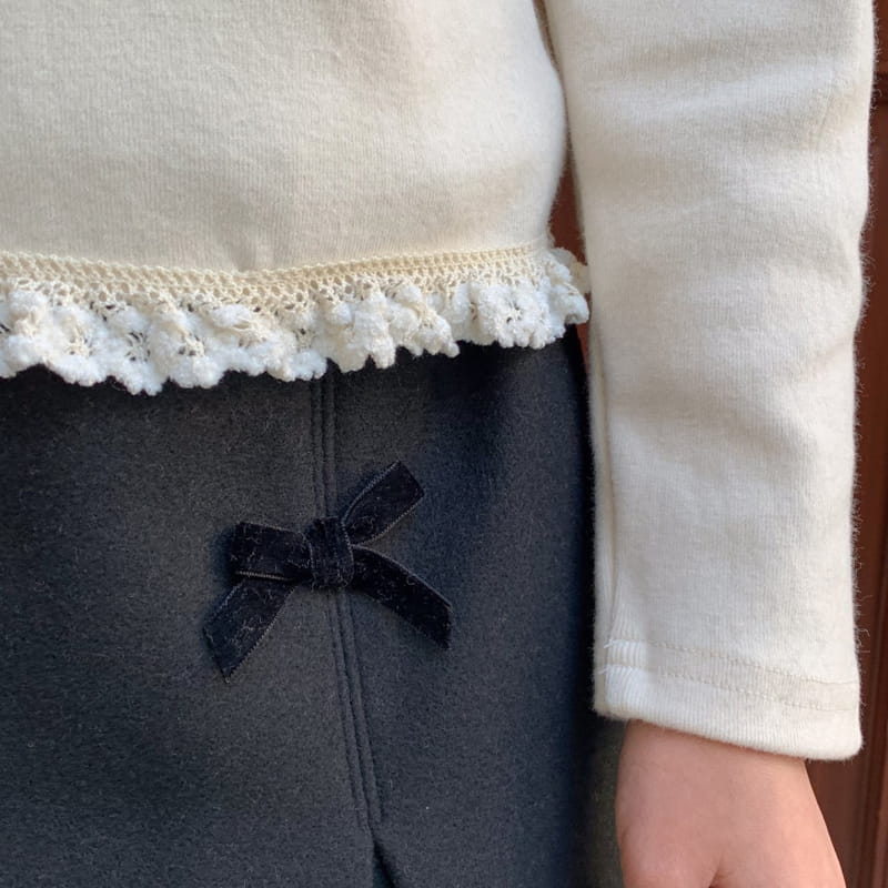 Momo Ann - Korean Children Fashion - #toddlerclothing - Lace ST Tee - 5