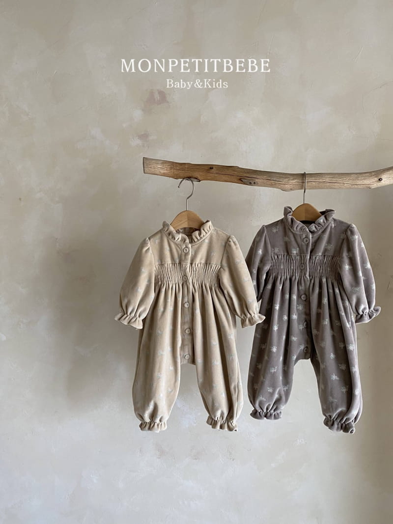 Mon Petit Bebe - Korean Baby Fashion - #babyboutiqueclothing - Bebe Smoke Veloure Body Suit - 10