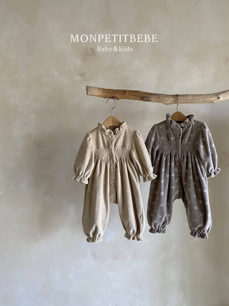 Mon Petit Bebe - Korean Baby Fashion - #babyclothing - Bebe Smoke Veloure Body Suit - 11