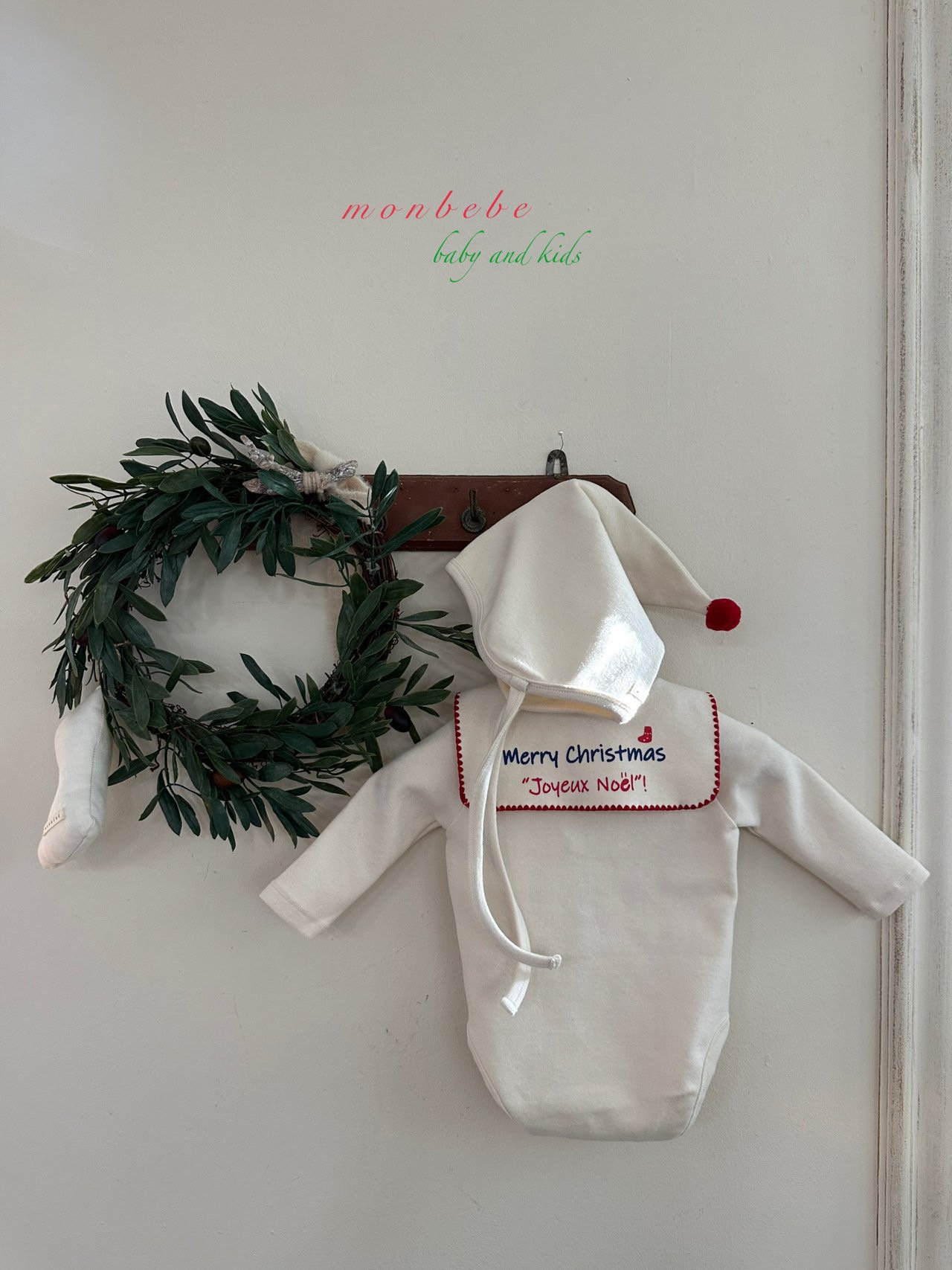 Monbebe - Korean Baby Fashion - #onlinebabyshop - Santa Bonnet - 4