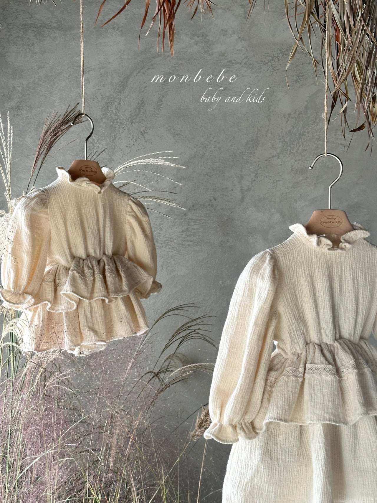Monbebe - Korean Baby Fashion - #babyclothing - Merry Fleece Bodysuit - 6