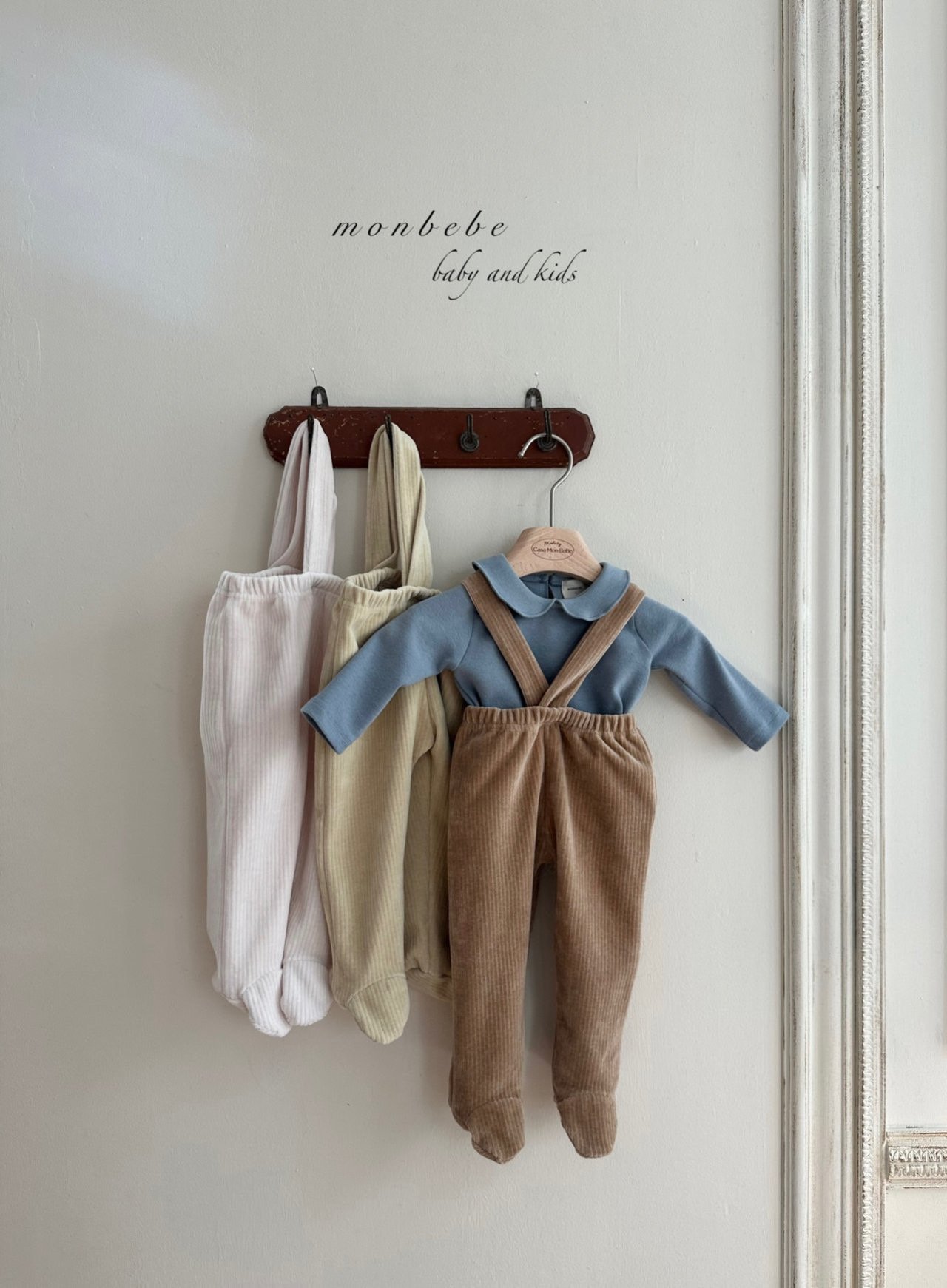 Monbebe - Korean Baby Fashion - #babylifestyle - Macadamia Dungarees Pants - 7