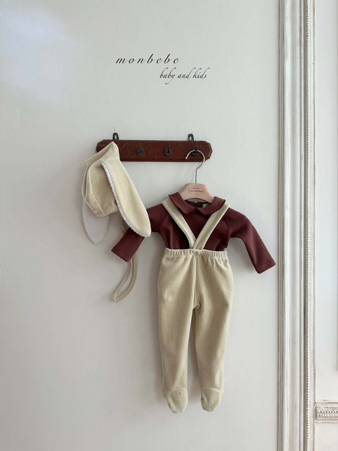 Monbebe - Korean Baby Fashion - #babyoninstagram - Macadamia Dungarees Pants - 8