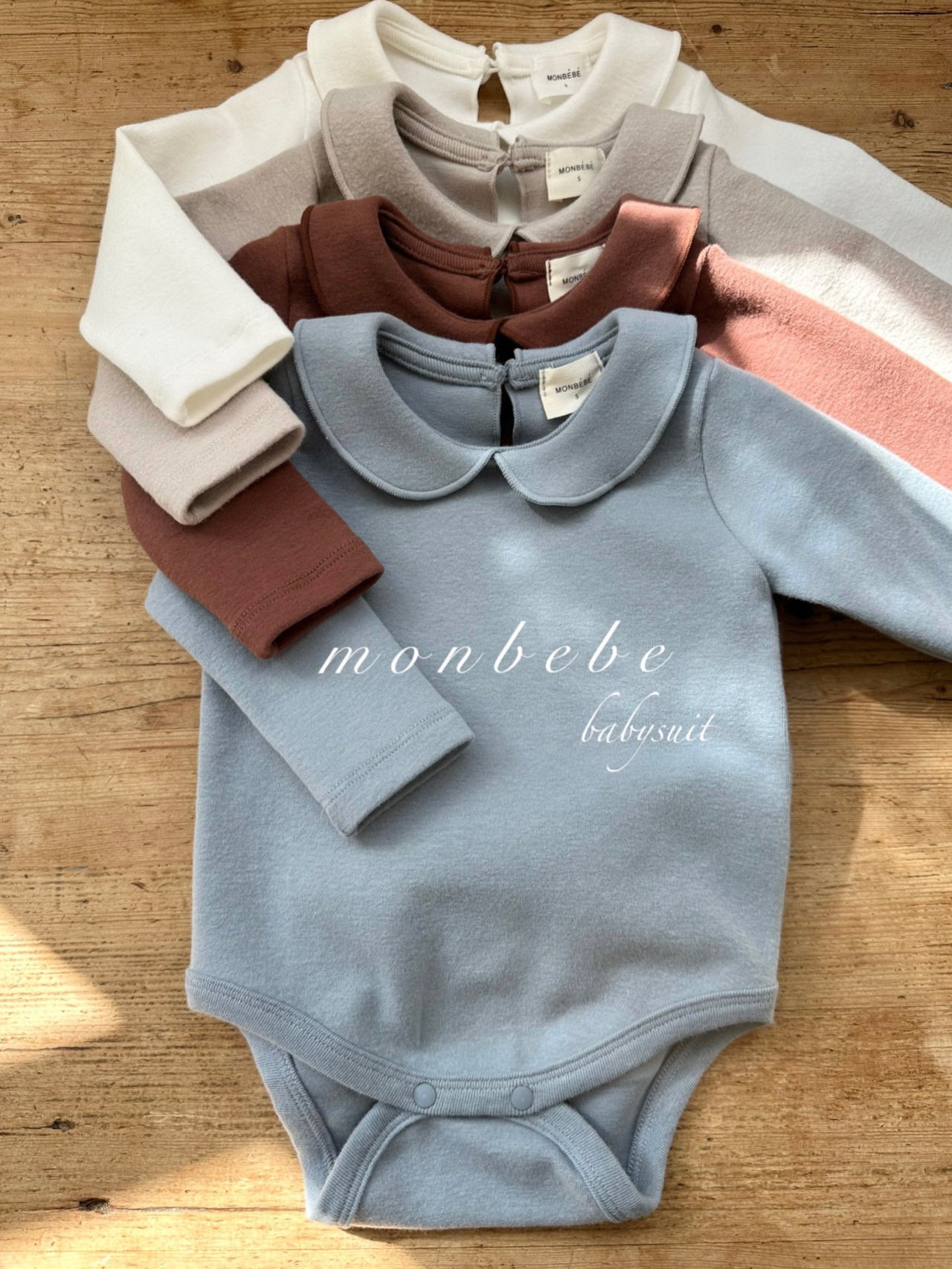 Monbebe - Korean Baby Fashion - #babywear - W Collar Bodysuit - 11