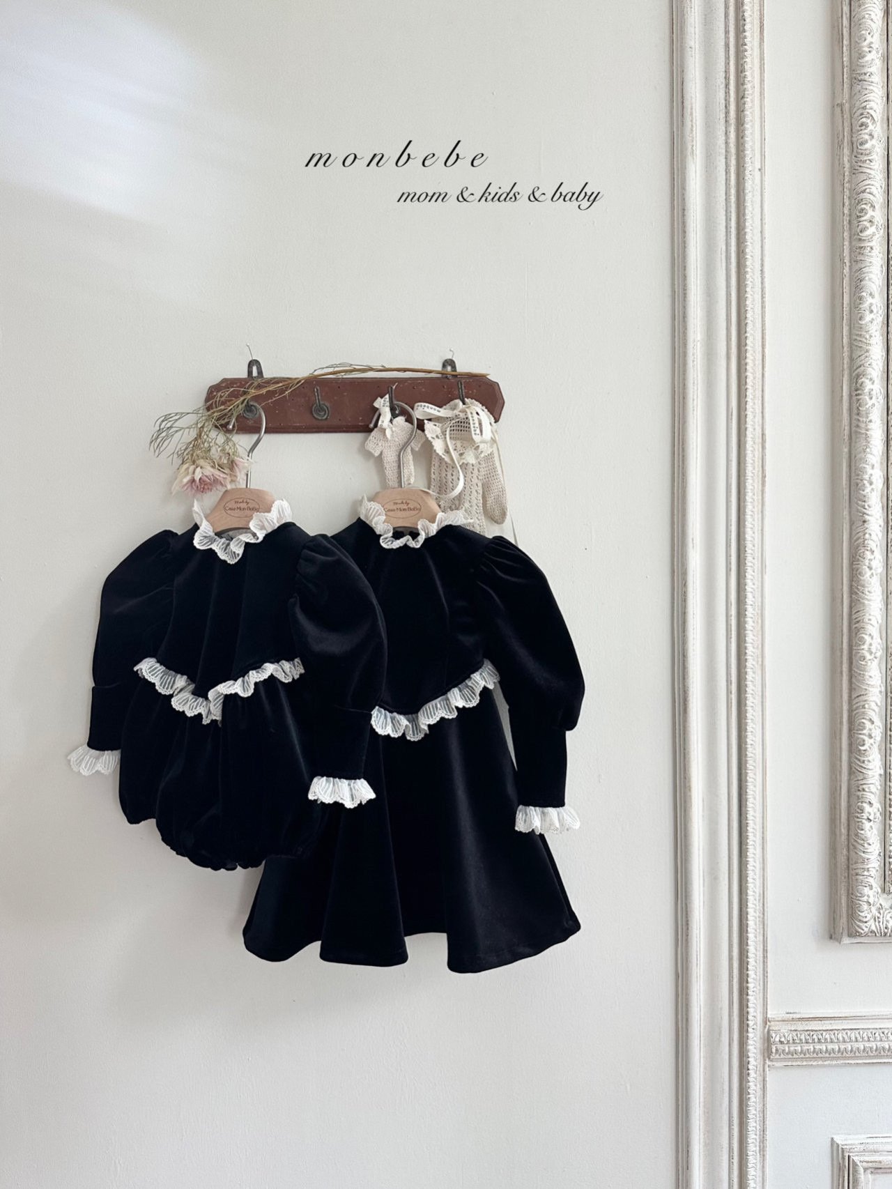 Monbebe - Korean Baby Fashion - #smilingbaby - Velvet Bodysuit - 7