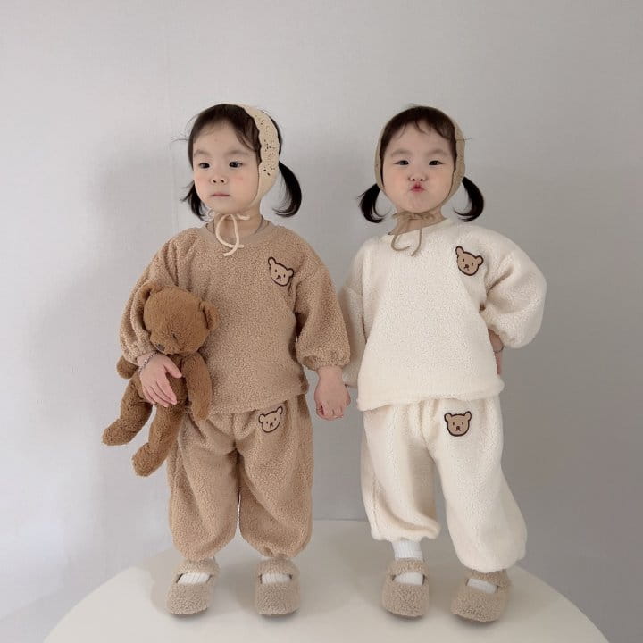 Moran - Korean Children Fashion - #childofig - Bbogle Bear Top Bottom Set - 8