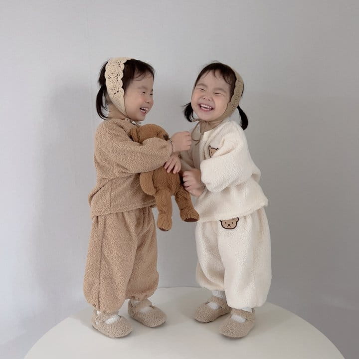 Moran - Korean Children Fashion - #childrensboutique - Bbogle Bear Top Bottom Set - 9