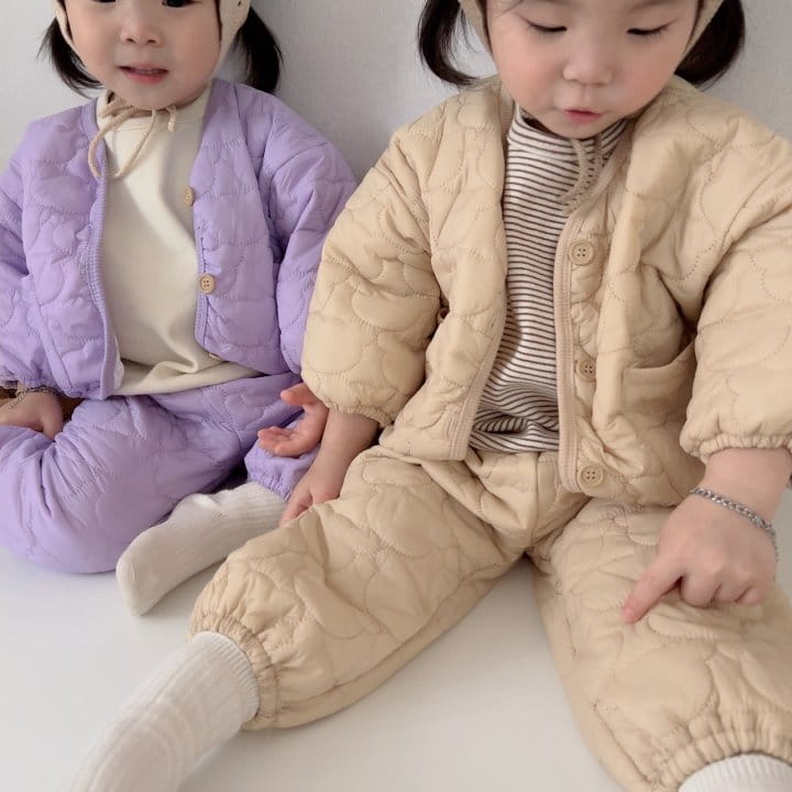 Moran - Korean Children Fashion - #discoveringself - Line Bear Top Bottom Set - 10