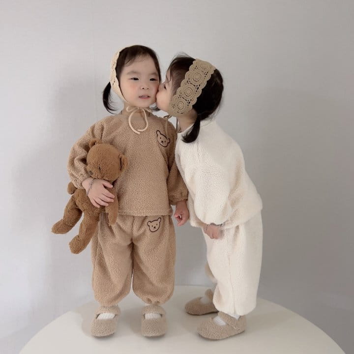 Moran - Korean Children Fashion - #kidzfashiontrend - Bbogle Bear Top Bottom Set